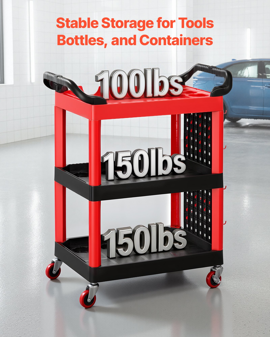 Carro utilitario, capacidad de 136 kg (300 lbs) SXFSSYTCBK | VEVOR