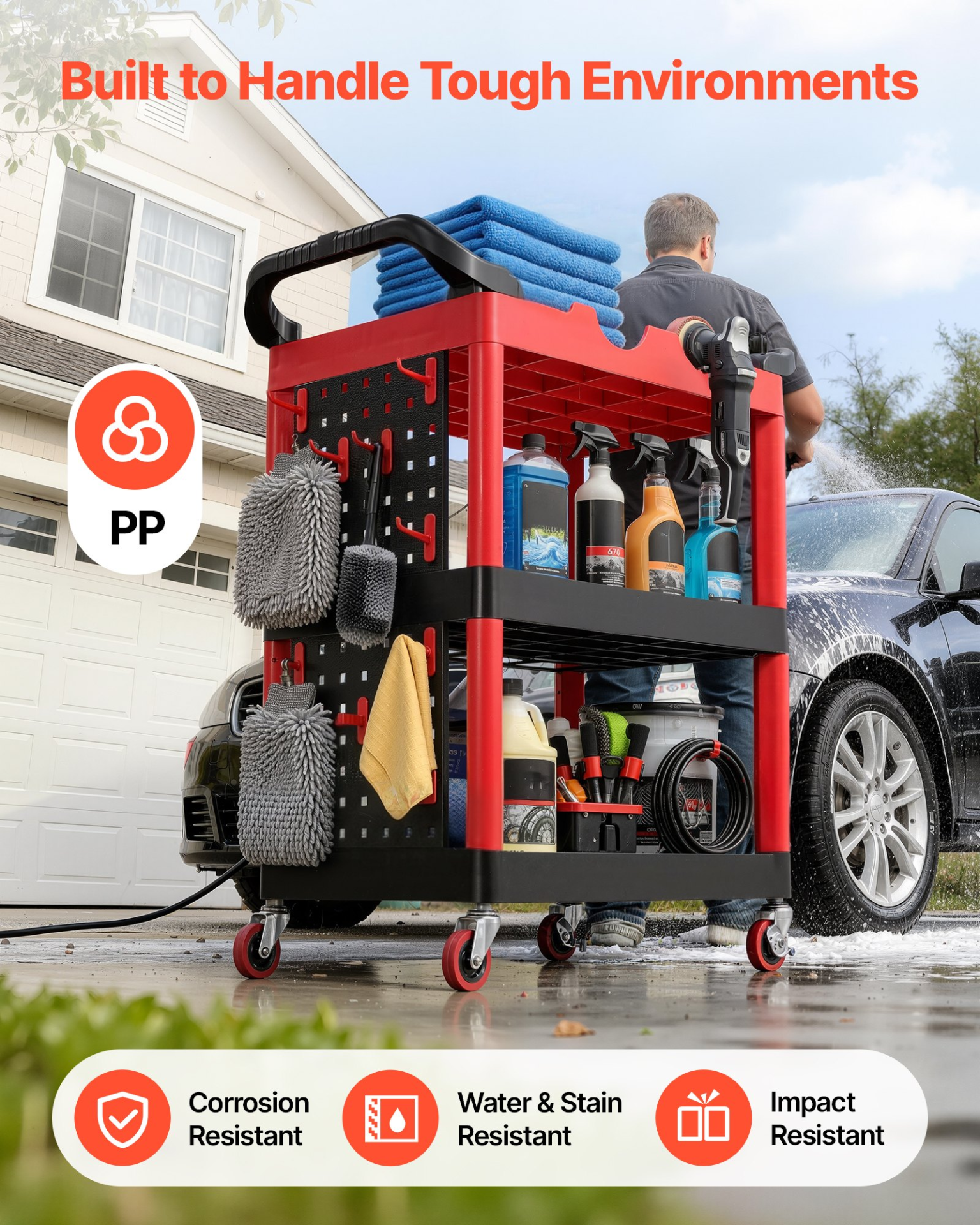 Carro utilitario, capacidad de 136 kg (300 lbs) SXFSSYTCBK | VEVOR