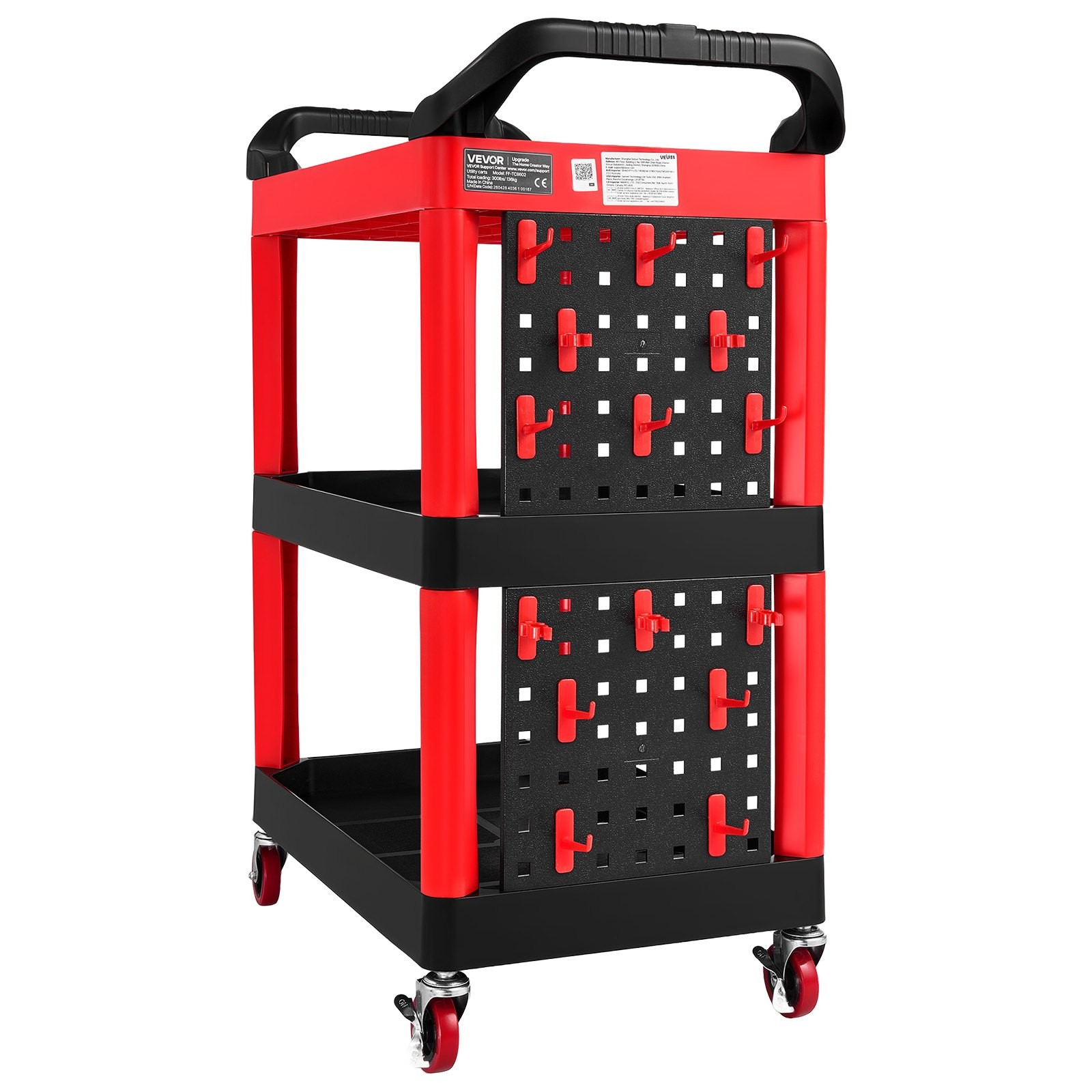 Carro utilitario, capacidad de 136 kg (300 lbs) SXFSSYTCBK | VEVOR