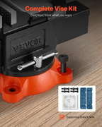 Tornillo de banco, mordaza de 12, 7 cm (5") | VEVOR