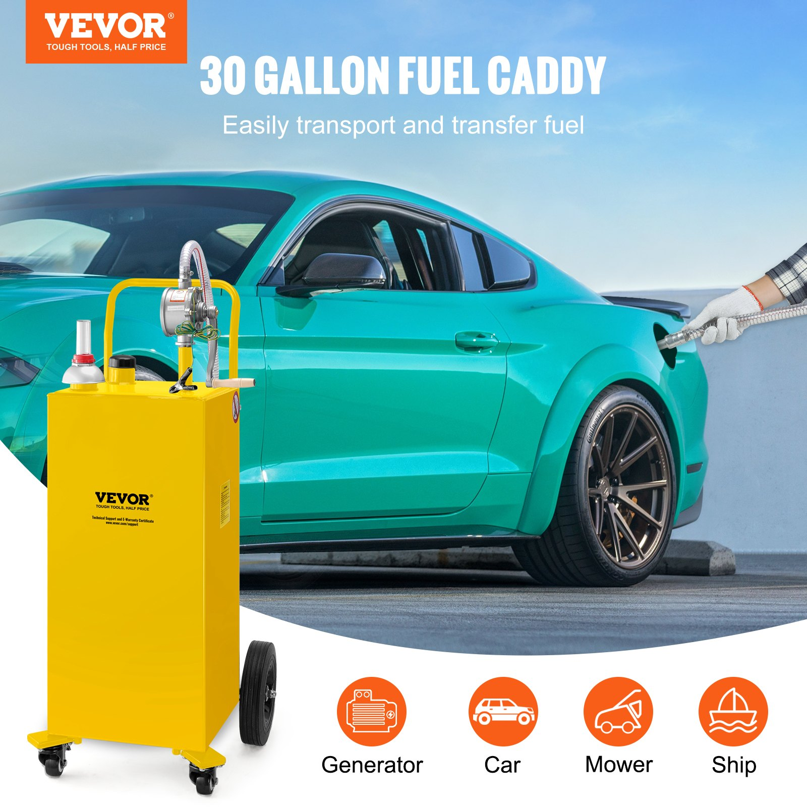 Contenedor de combustible de 30 galones SYJYCHSGJL | VEVOR