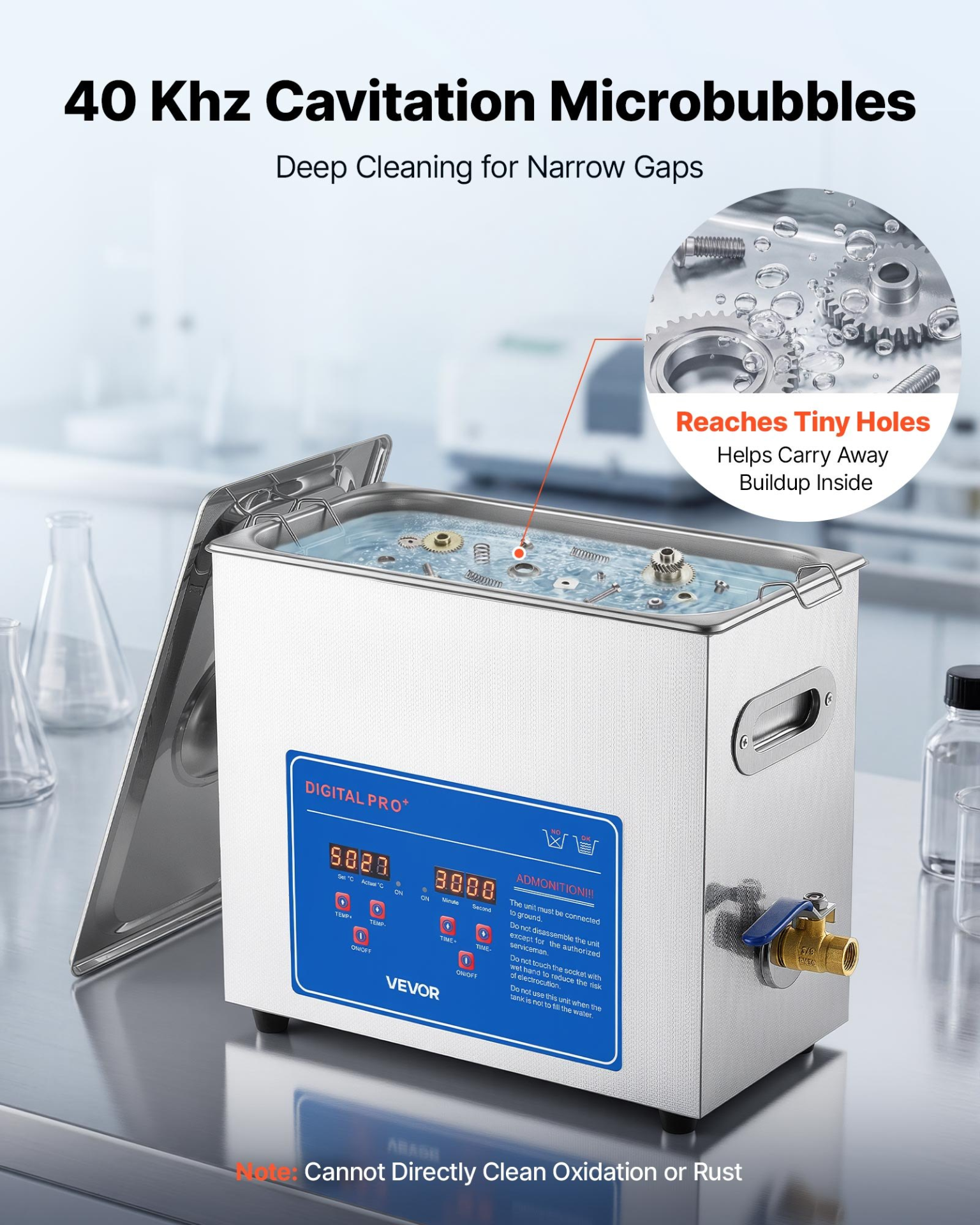 Limpiador ultrasónico con capacidad de 6 litros | VEVOR