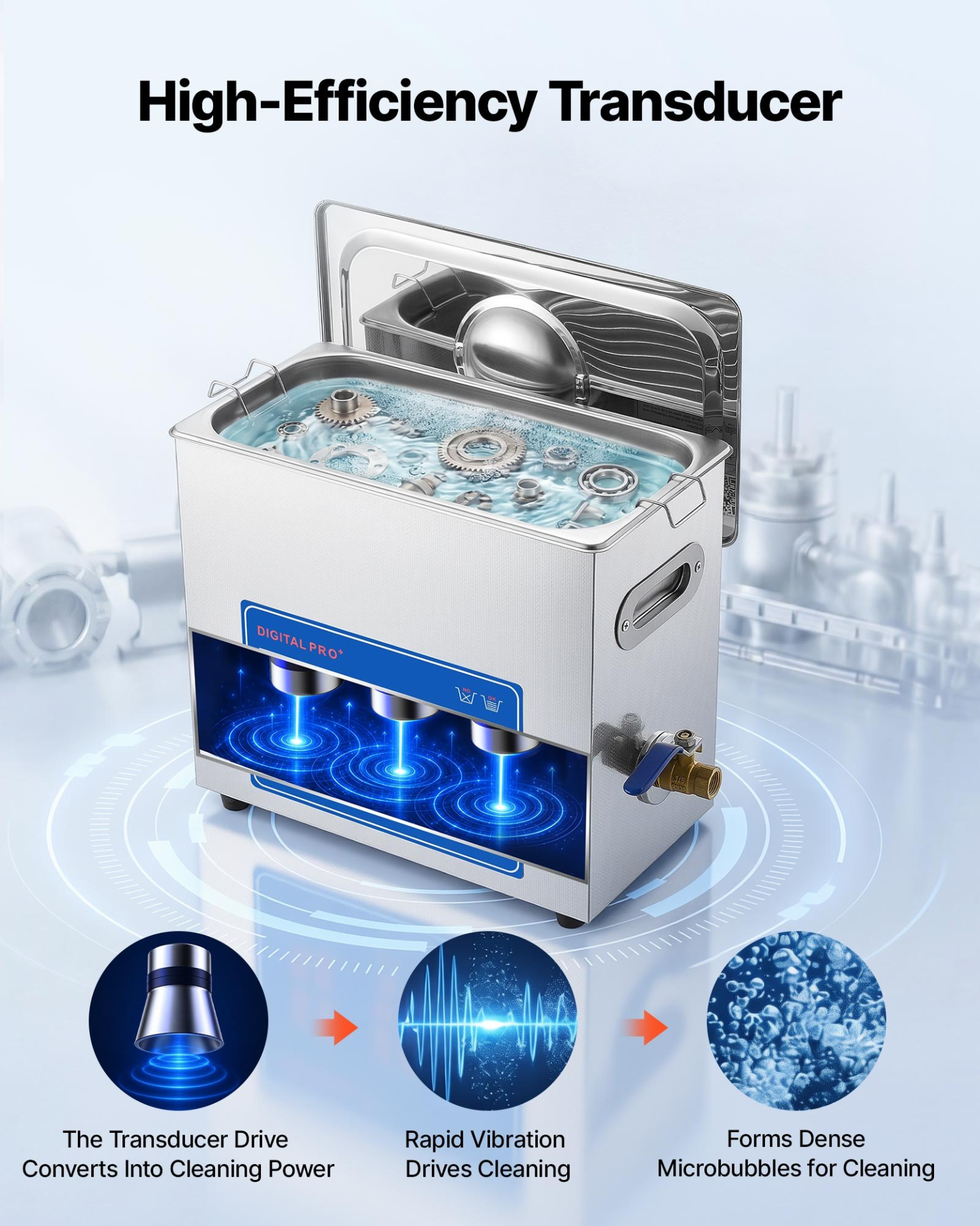 Limpiador ultrasónico con capacidad de 6 litros | VEVOR