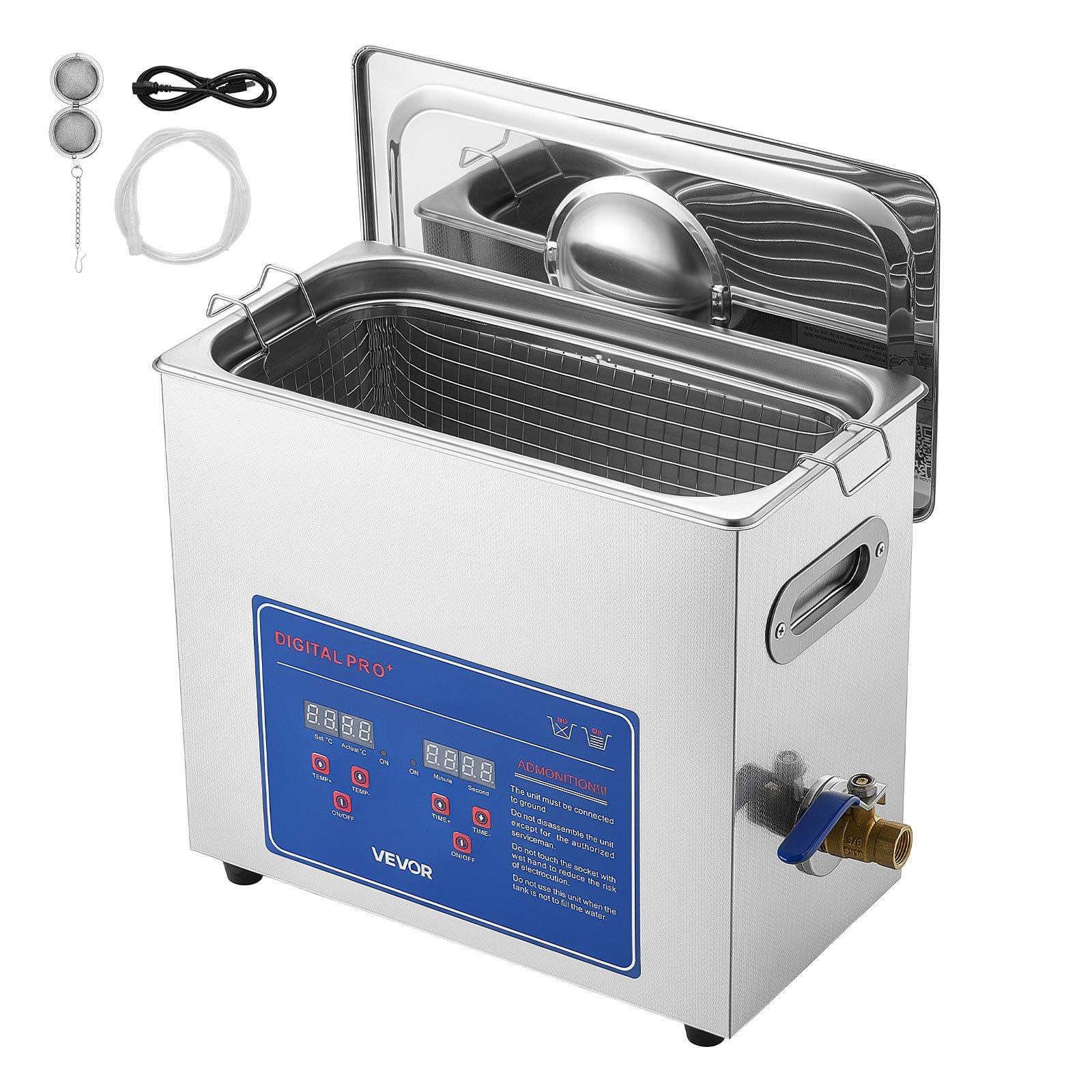 Limpiador ultrasónico con capacidad de 6 litros | VEVOR