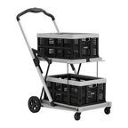 Carrito de compras plegable con ruedas, capacidad de 90 kg