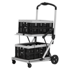 Carrito de compras plegable con ruedas, capacidad de 90 kg