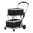 Carrito de compras plegable con ruedas, capacidad de 90 kg