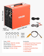 Compresor de aire PCP 4500PSI, 350W DC12V/AC120V | VEVOR