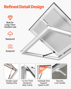 Ventana de servicio de 36x36 pulgadas con marco | VEVOR