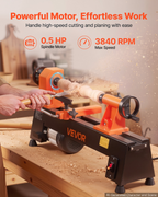Torno para madera de 1/2 HP, 10" x 18" | VEVOR