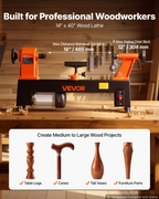 Torno para madera de 3/4 HP, 12" x 18" | VEVOR