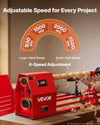 Torno para madera de 1/2 HP, 14" x 40" | VEVOR