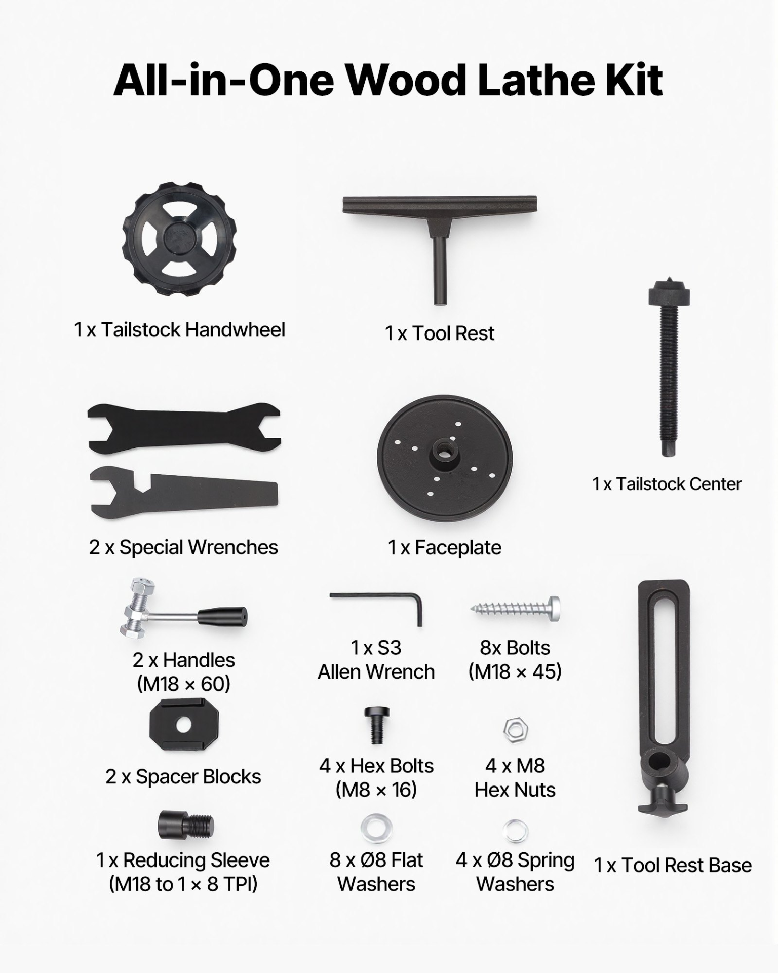 Torno para madera de 1/2 HP, 14" x 40" | VEVOR
