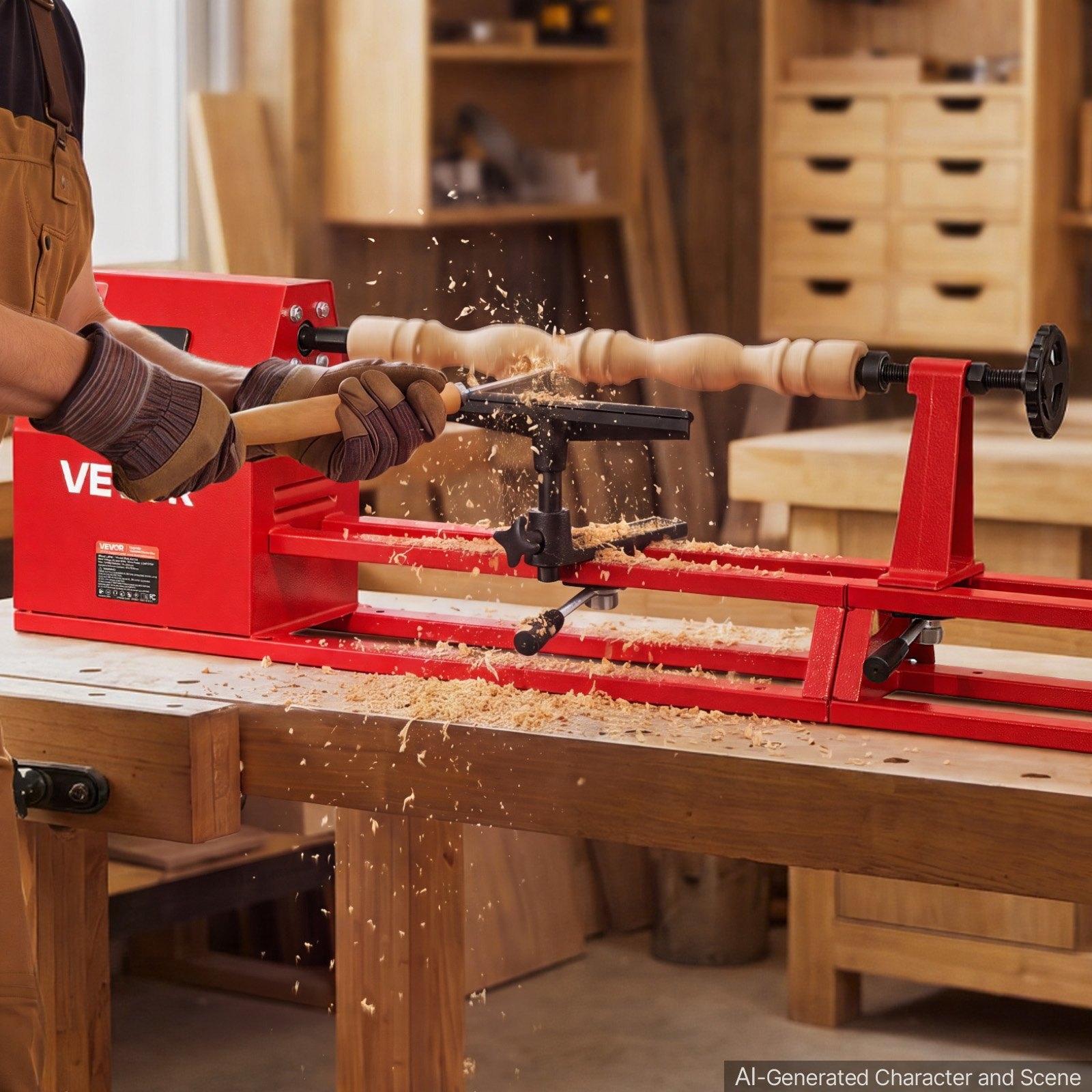 Torno para madera de 1/2 HP, 14" x 40" | VEVOR