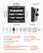 Ventilador extractor de pared de 16 pulgadas | VEVOR