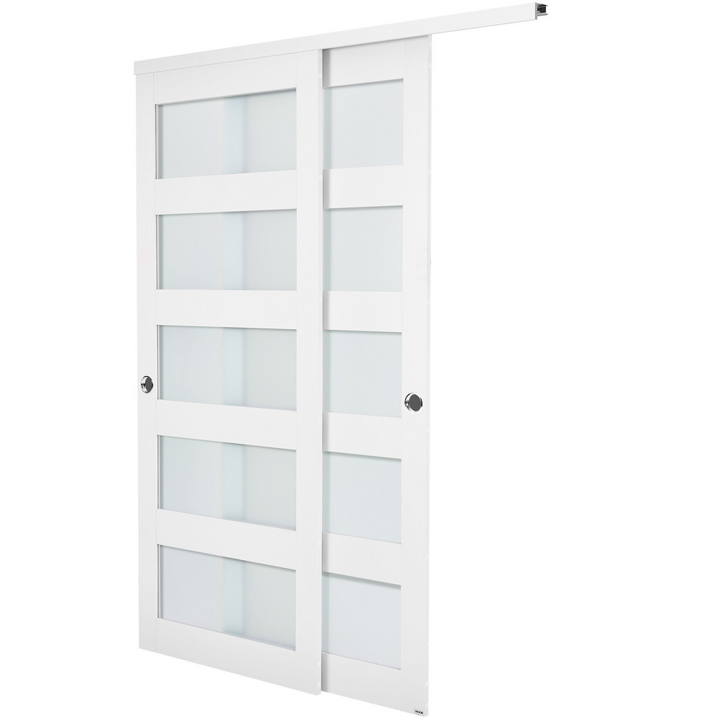 Puerta corrediza para armario, 60" (doble 31") x 80" | VEVOR