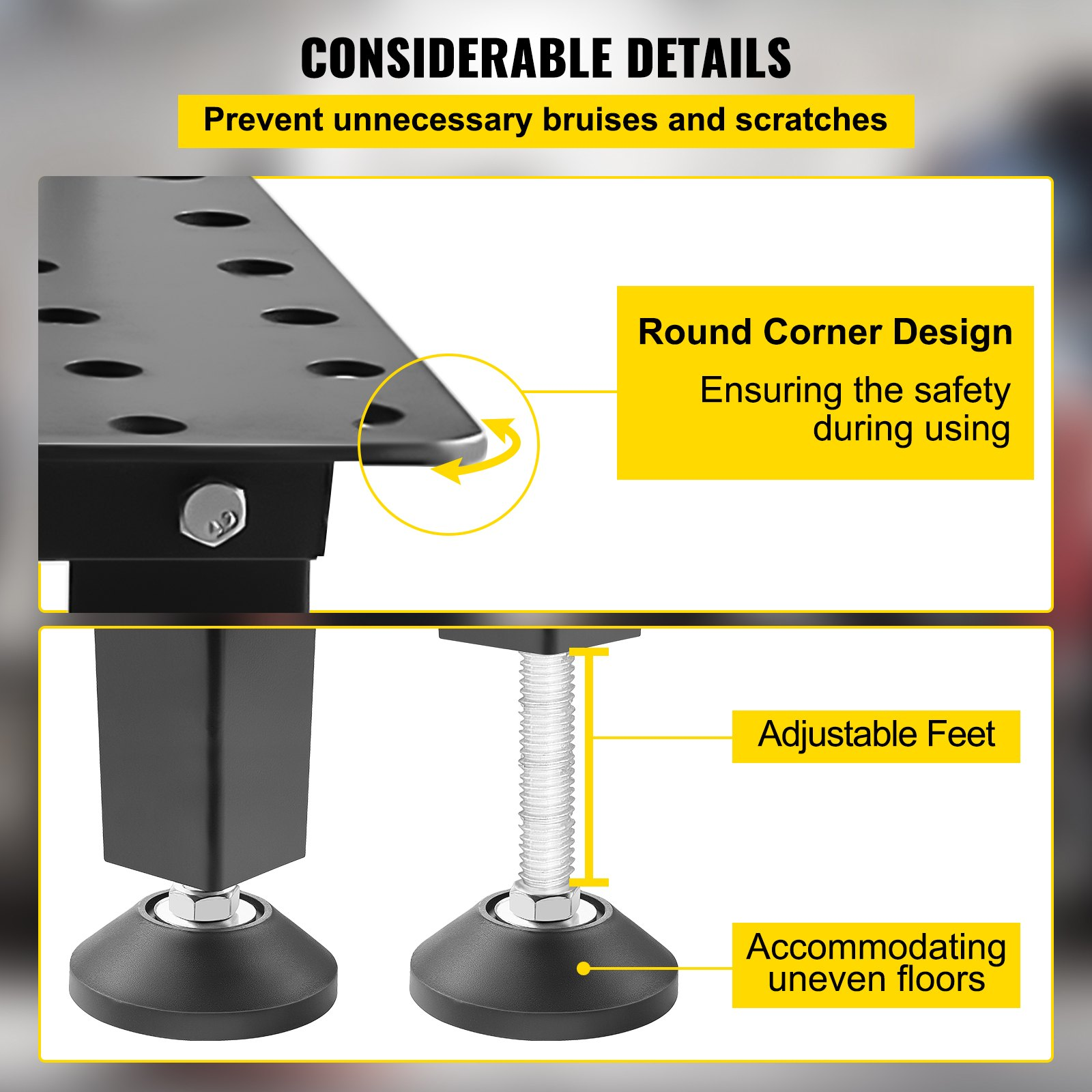 Mesa de soldadura de 36" x 24", capacidad de 800 libras | VEVOR