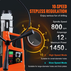 Taladro magnético, motor de 1450 W | VEVOR