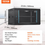 Gabinete para servidor de red 6U para montaje en pared | VEVOR