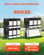 Estante plegable para sillas, capacidad de 363 kg (800 lb) | VEVOR