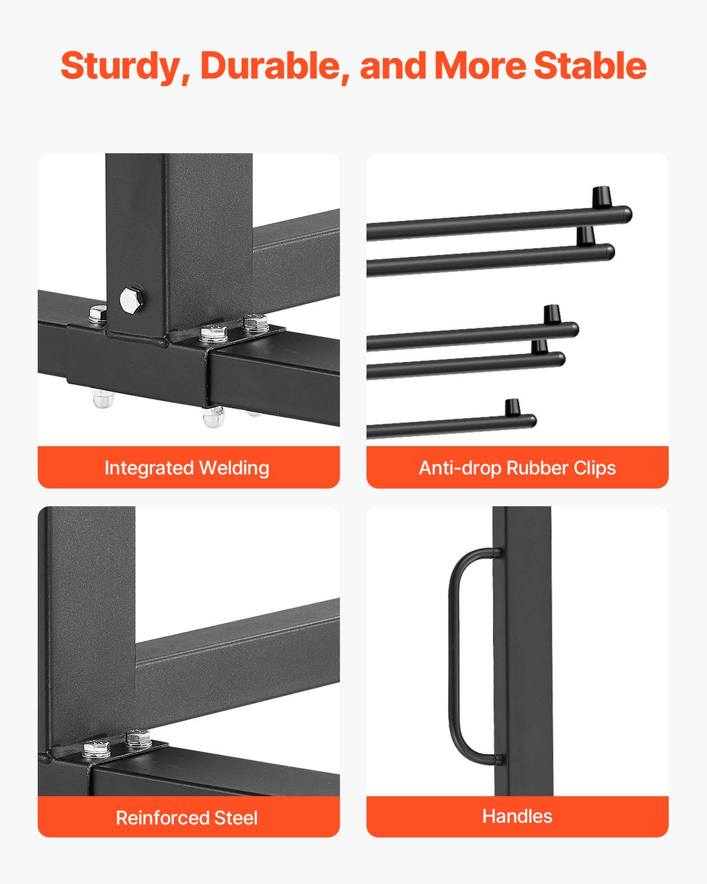 Estante plegable para sillas, capacidad de 363 kg (800 lb) | VEVOR