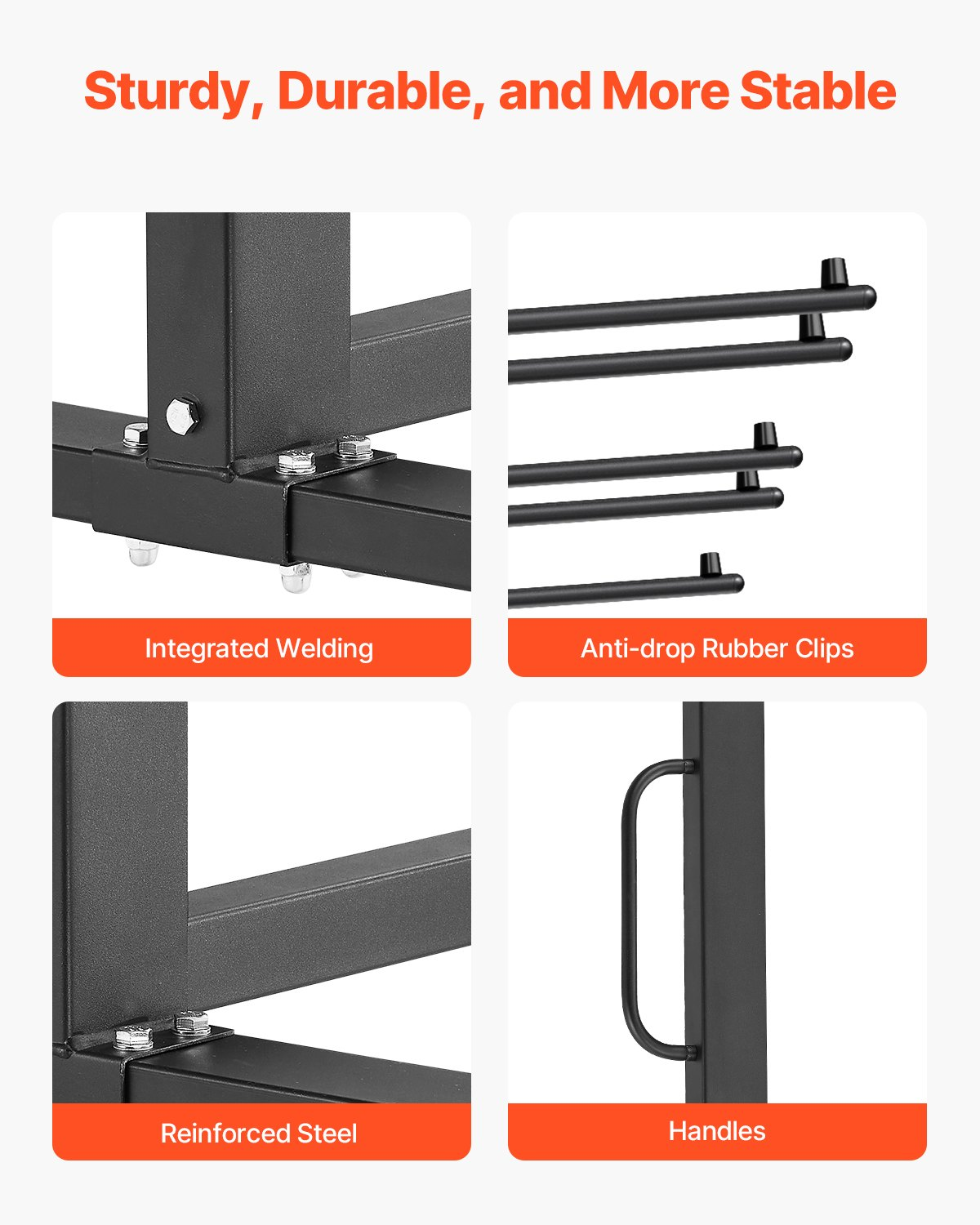 Estante plegable para sillas, capacidad de 363 kg (800 lb) | VEVOR