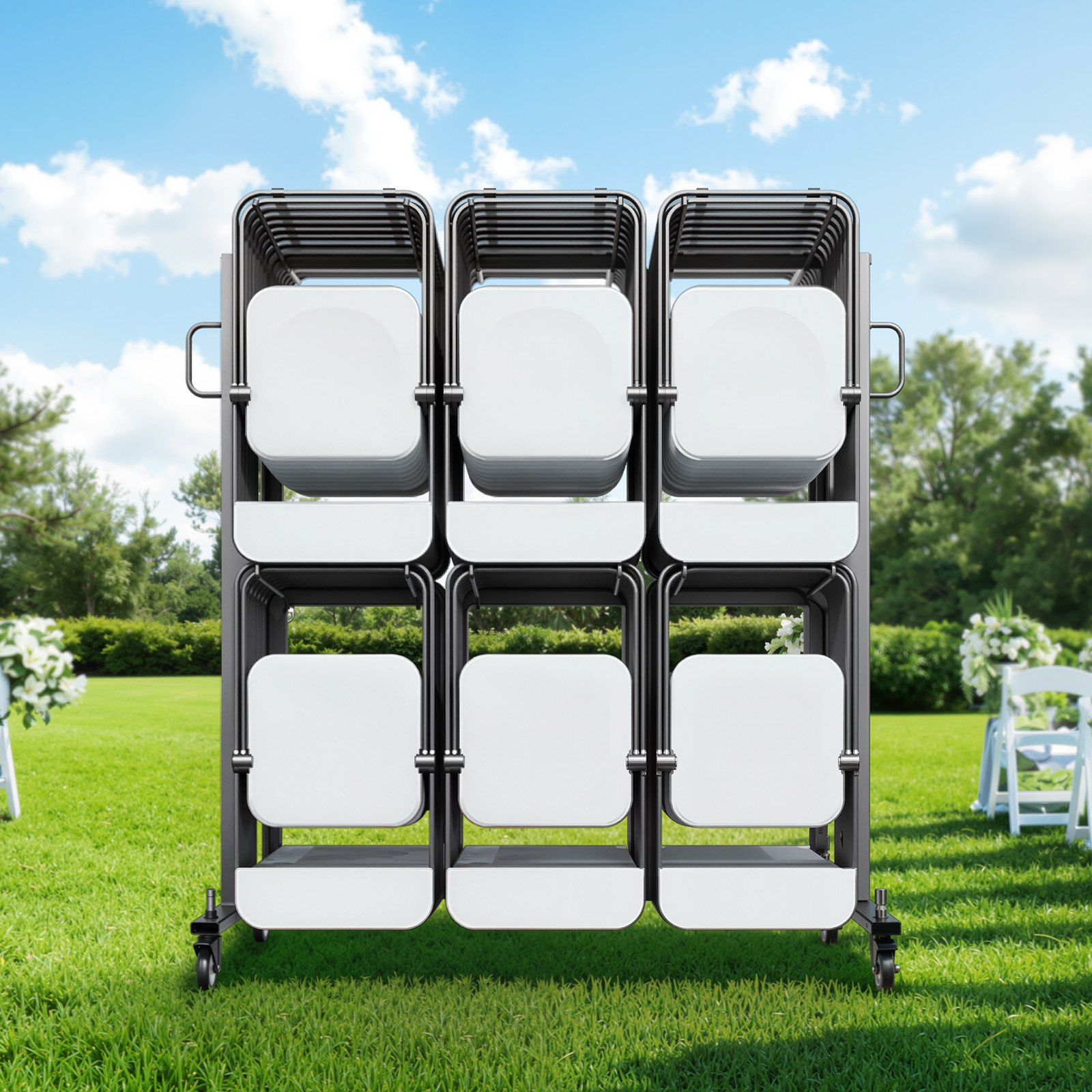 Estante plegable para sillas, capacidad de 363 kg (800 lb) | VEVOR