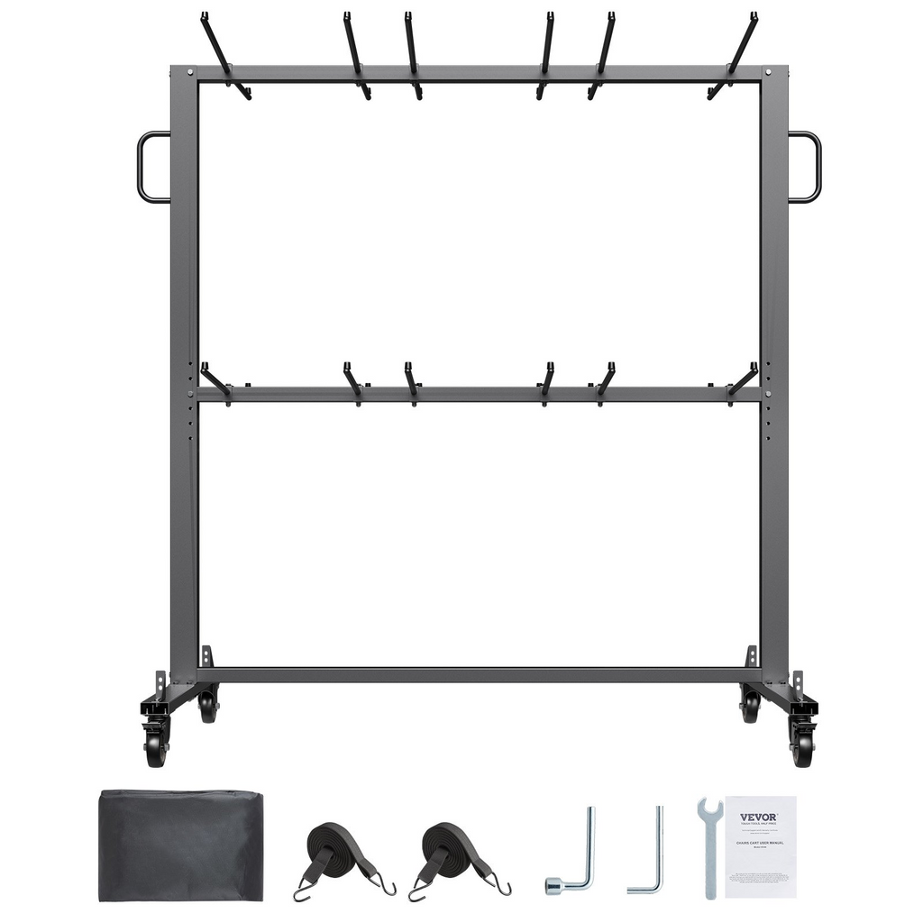 Estante plegable para sillas, capacidad de 363 kg (800 lb) | VEVOR