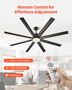 Ventilador de techo de 182 cm con luz | VEVOR