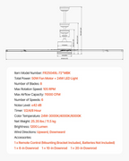Ventilador de techo de 182 cm con luz | VEVOR