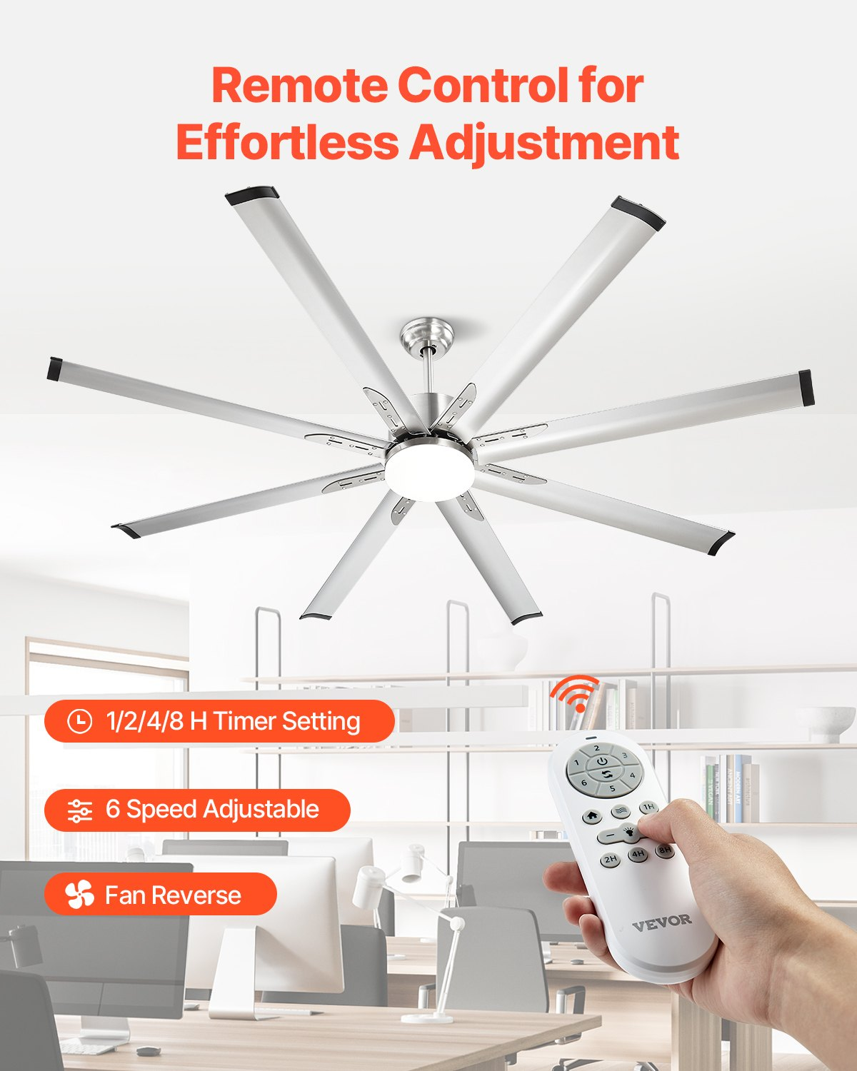 Ventilador de techo de 72 pulgadas con luz | VEVOR