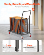 Estante plegable para sillas, capacidad de 136 kg (300 lb) | VEVOR
