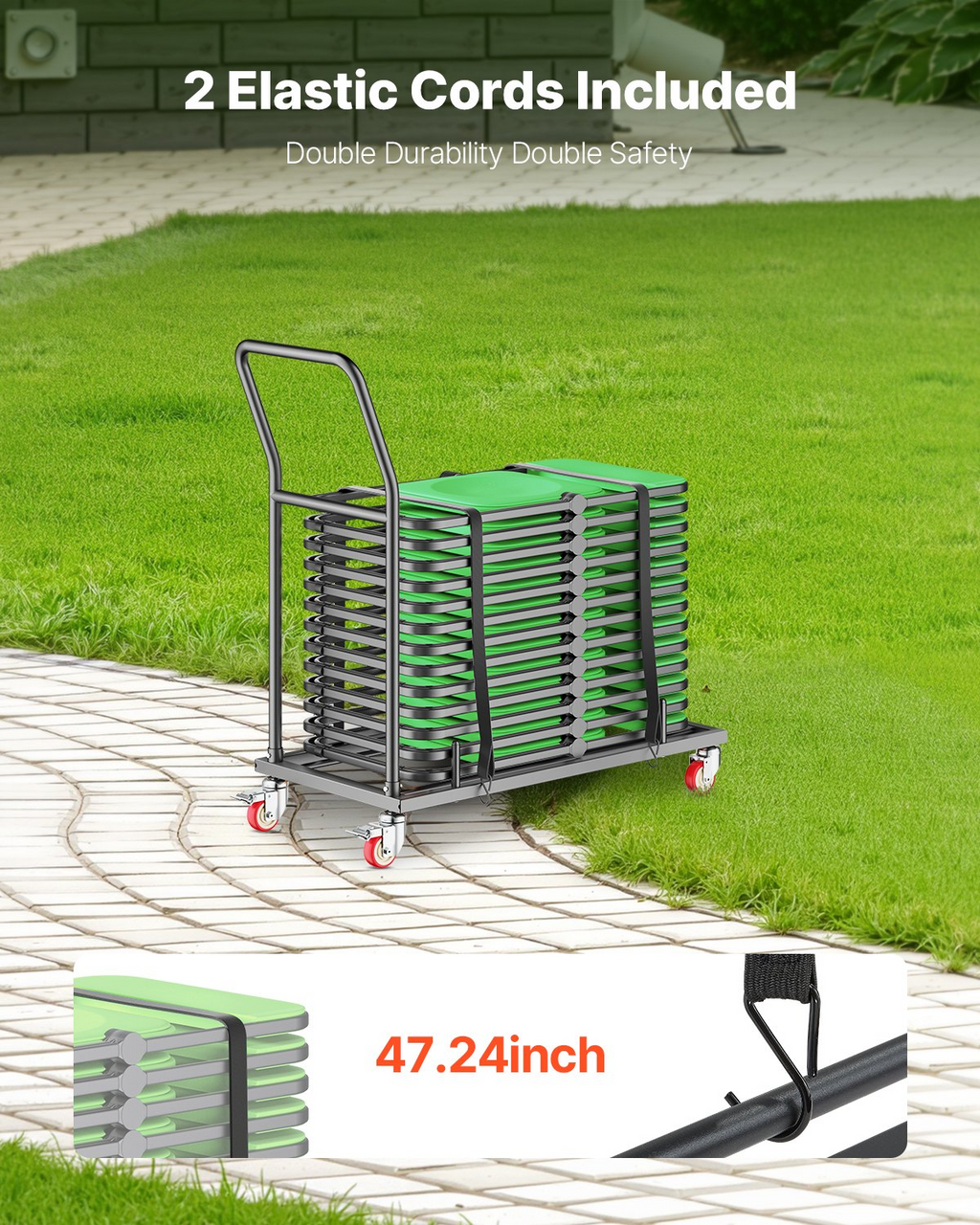 Estante plegable para sillas, capacidad de 136 kg (300 lb) | VEVOR
