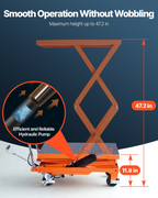 Mesa elevadora hidráulica, capacidad de 227 kg | VEVOR
