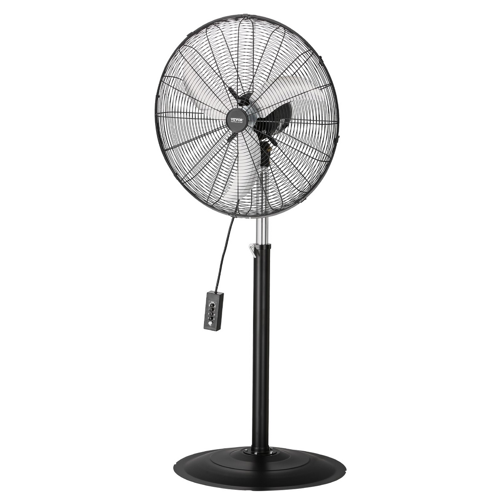 Ventilador de pedestal industrial, 24 pulgadas | VEVOR