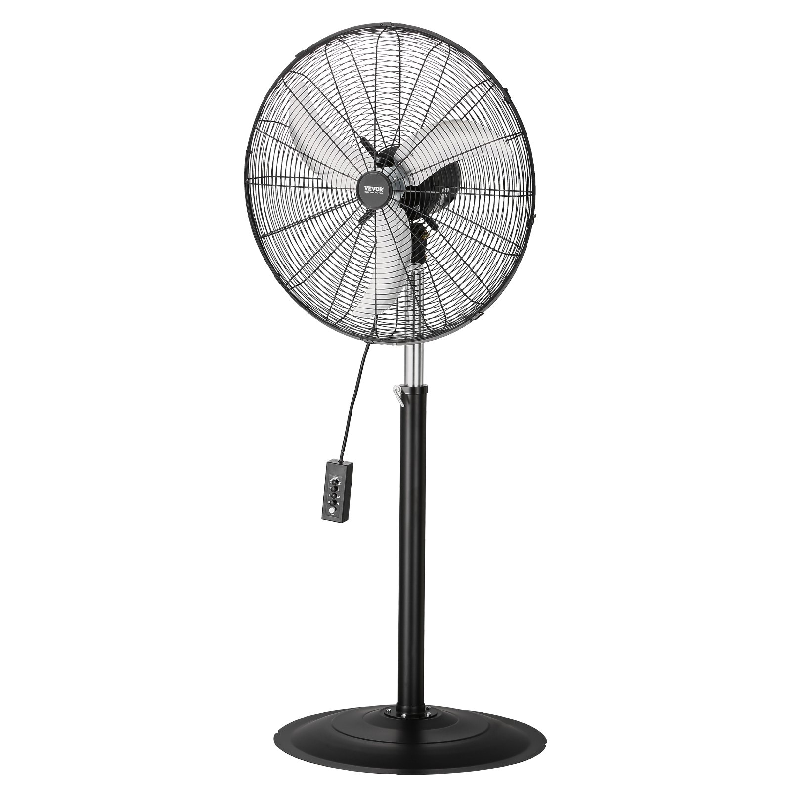 Ventilador de pedestal industrial, 24 pulgadas | VEVOR