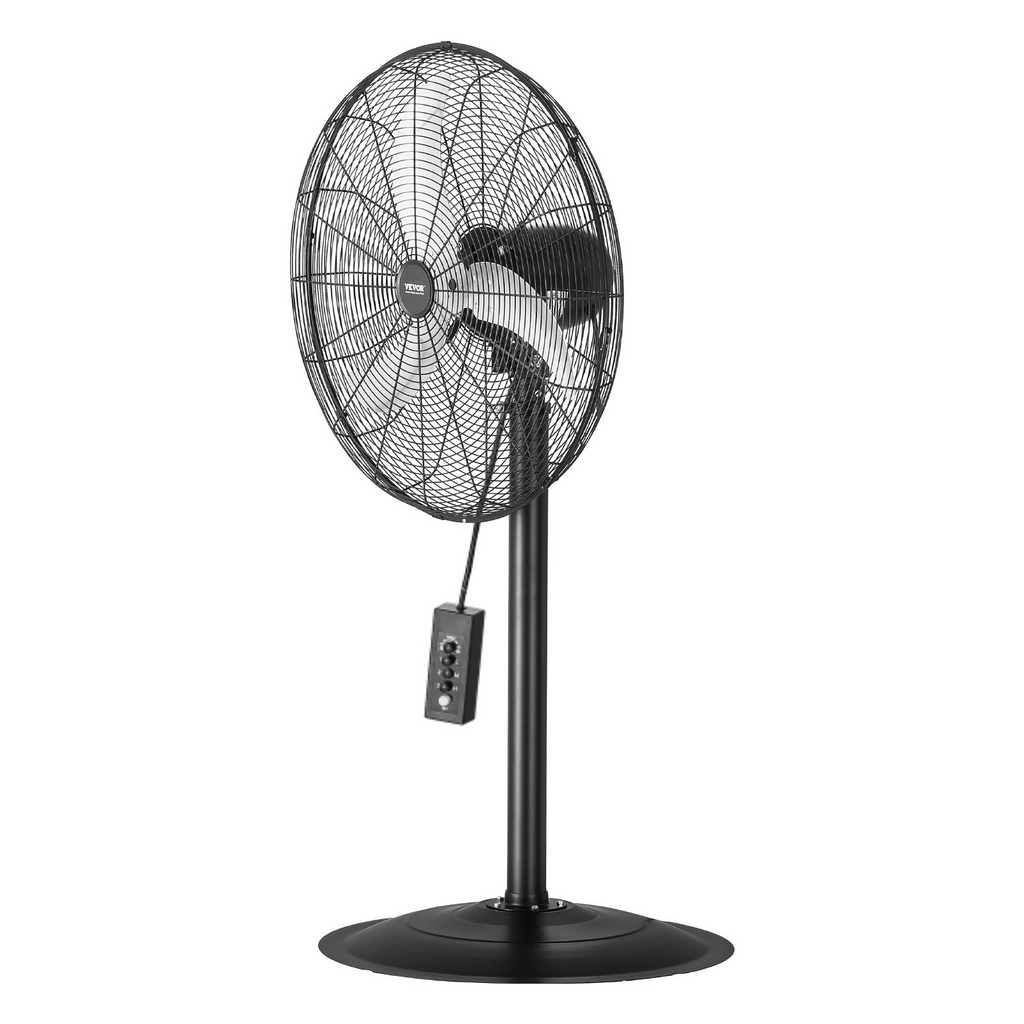 Ventilador de pedestal industrial, 24 pulgadas | VEVOR
