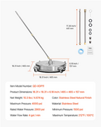 Limpiador de superficies para hidrolavadora de 45 cm (18") | VEVOR