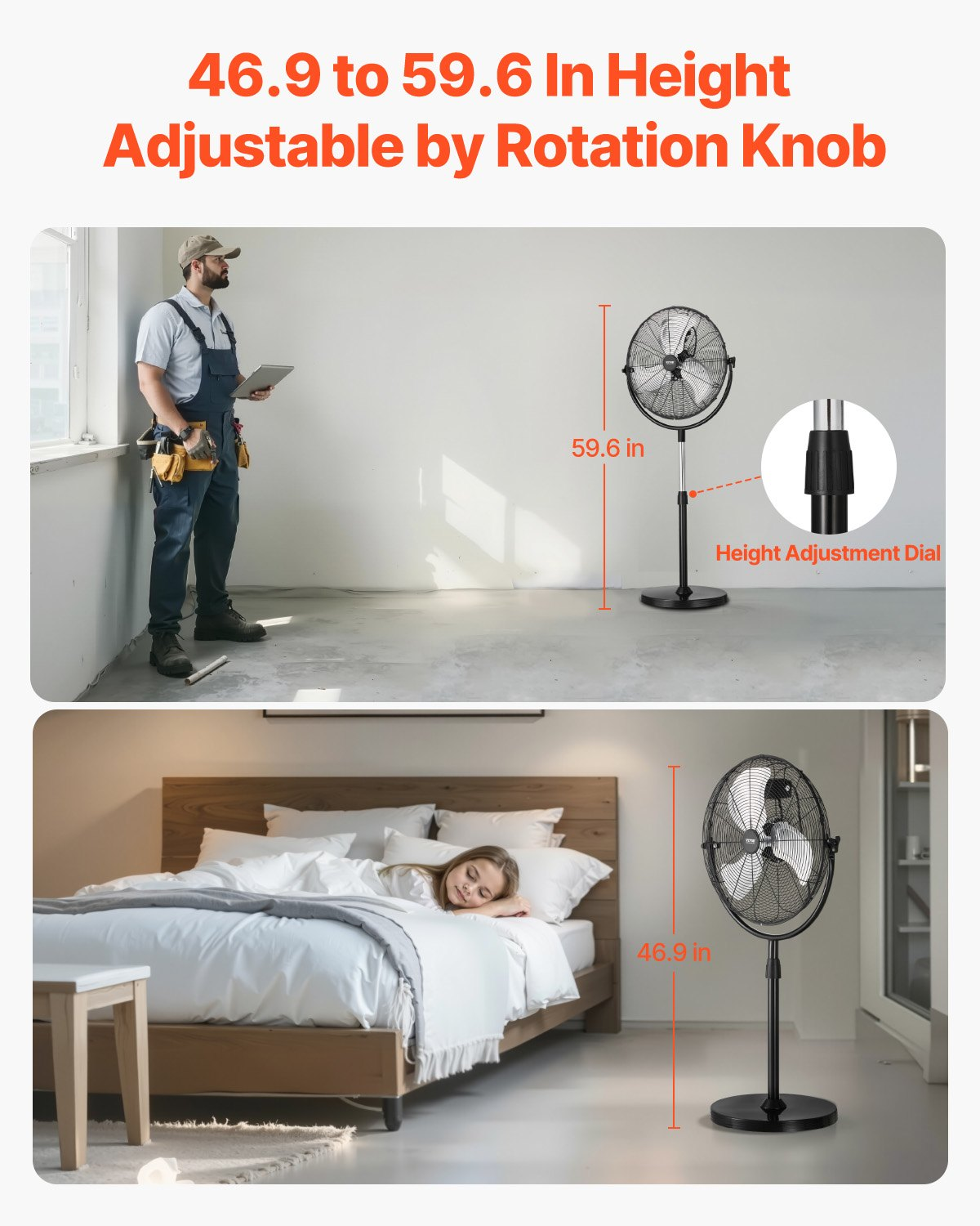 Ventilador de pedestal industrial | VEVOR