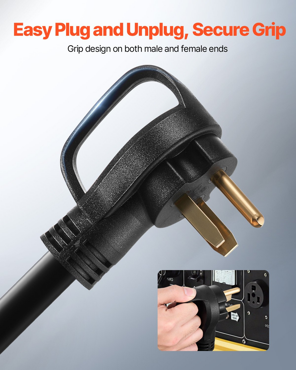 Cable de extensión para generador de 30 amperios | VEVOR