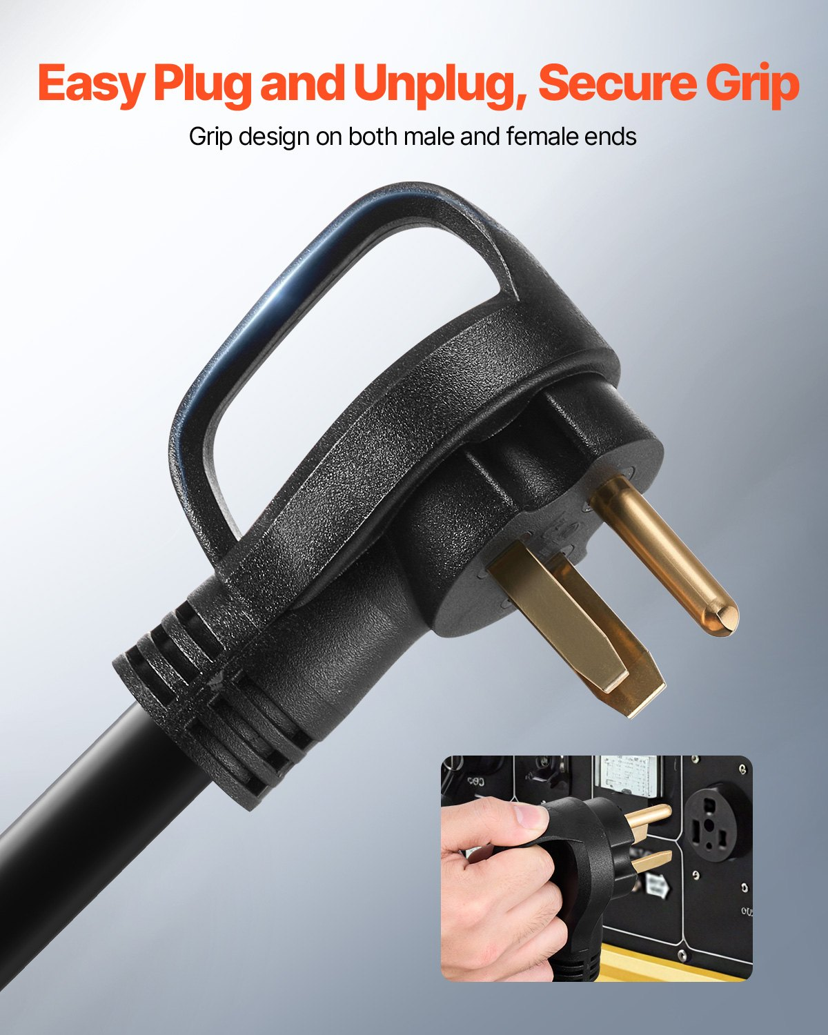 Cable de extensión para generador de 30 amperios | VEVOR