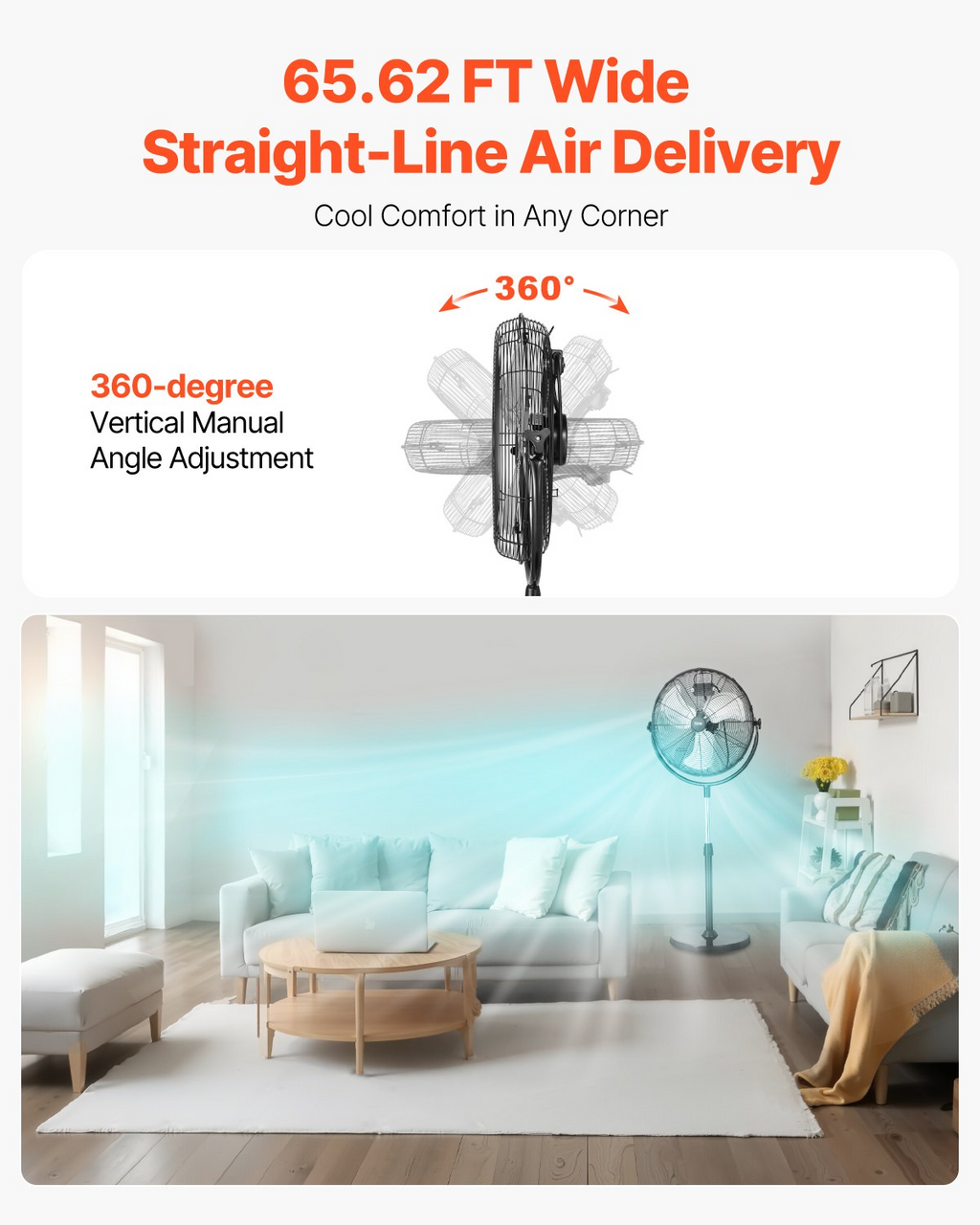 Miniatura del producto Ventilador de pedestal industrial | VEVOR