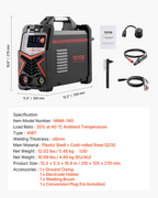Soldadora MMA, 140 A, 4 en 1, 110 y 220 V | VEVOR
