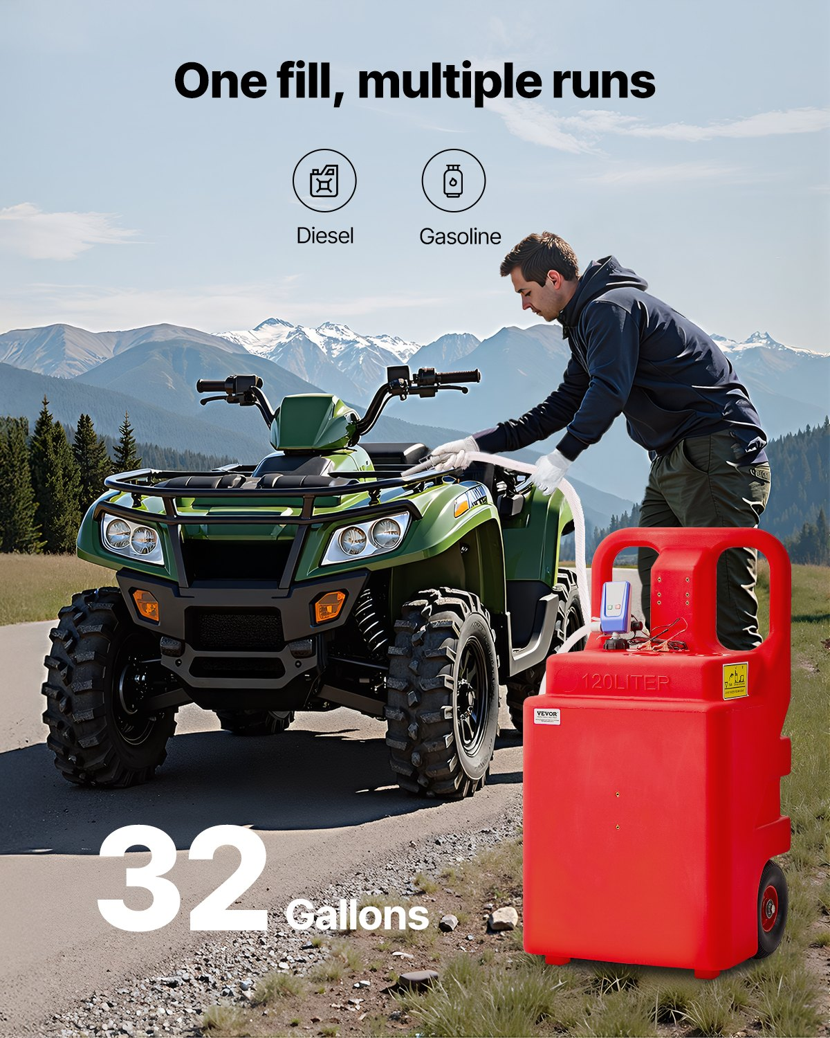 Fuel Caddy, 32 galones | VEVOR