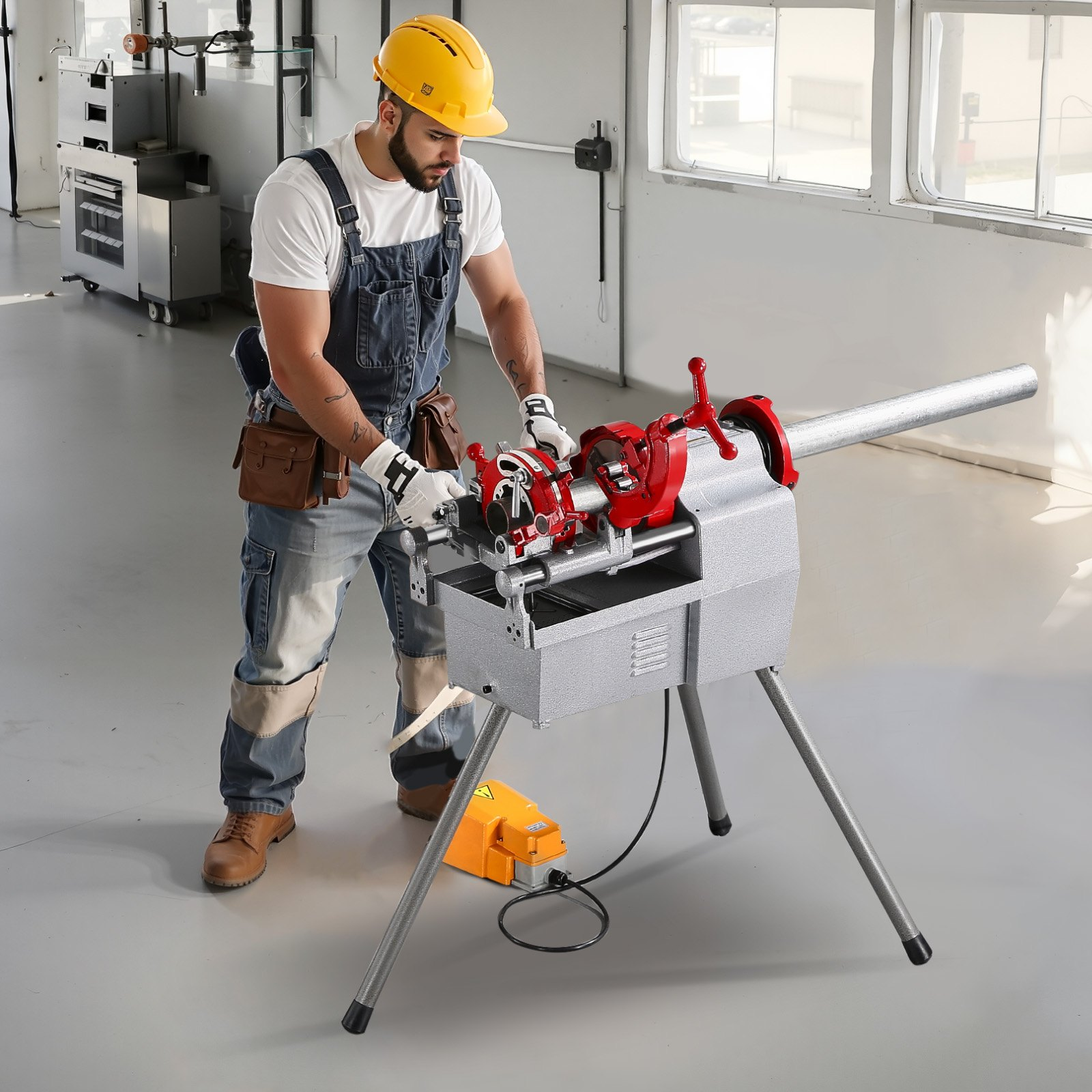 Máquina roscadora eléctrica para tuberías, 750 W | VEVOR