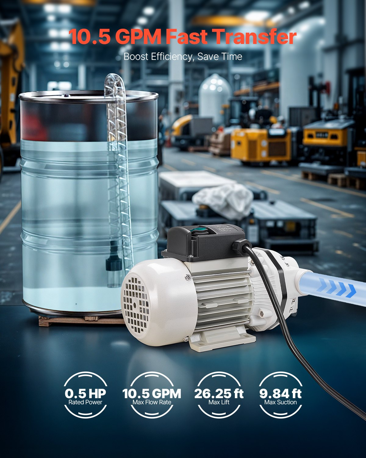 Bomba de transferencia DEF, 10.5 GPM, 110 V | VEVOR