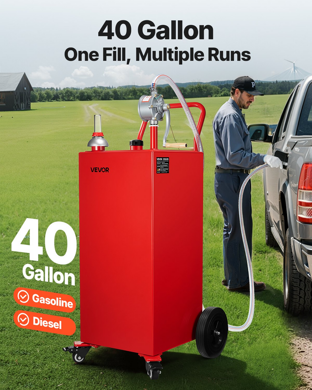 Tanque de combustible de 40 galones | VEVOR