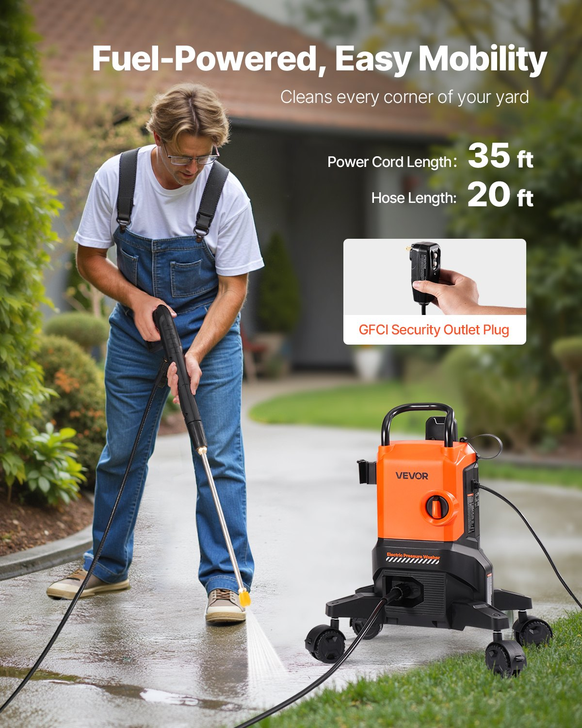 Hidrolimpiadora eléctrica, 2700 PSI | VEVOR
