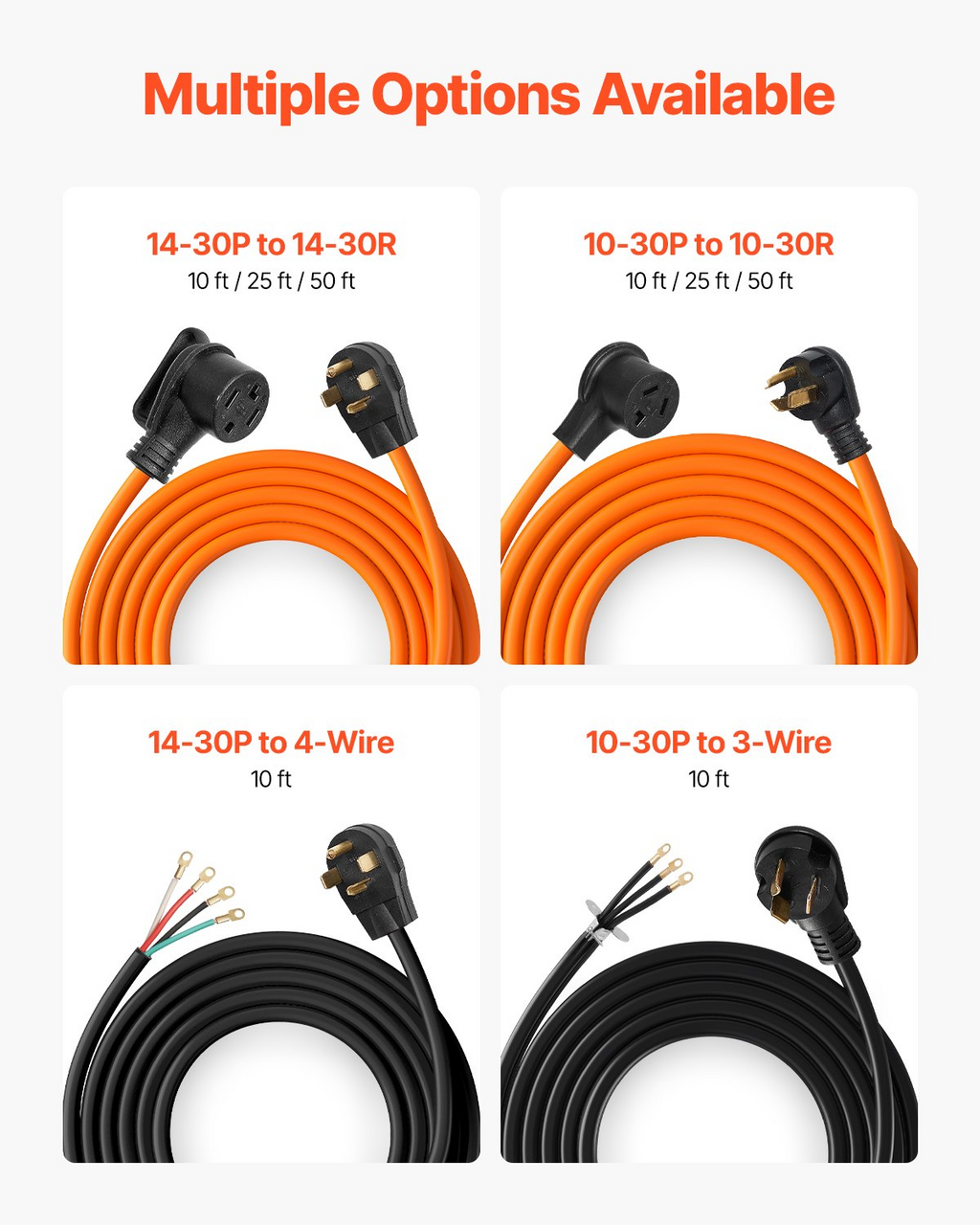 Cable de extensión para secadora de 15 metros (50 pies) | VEVOR