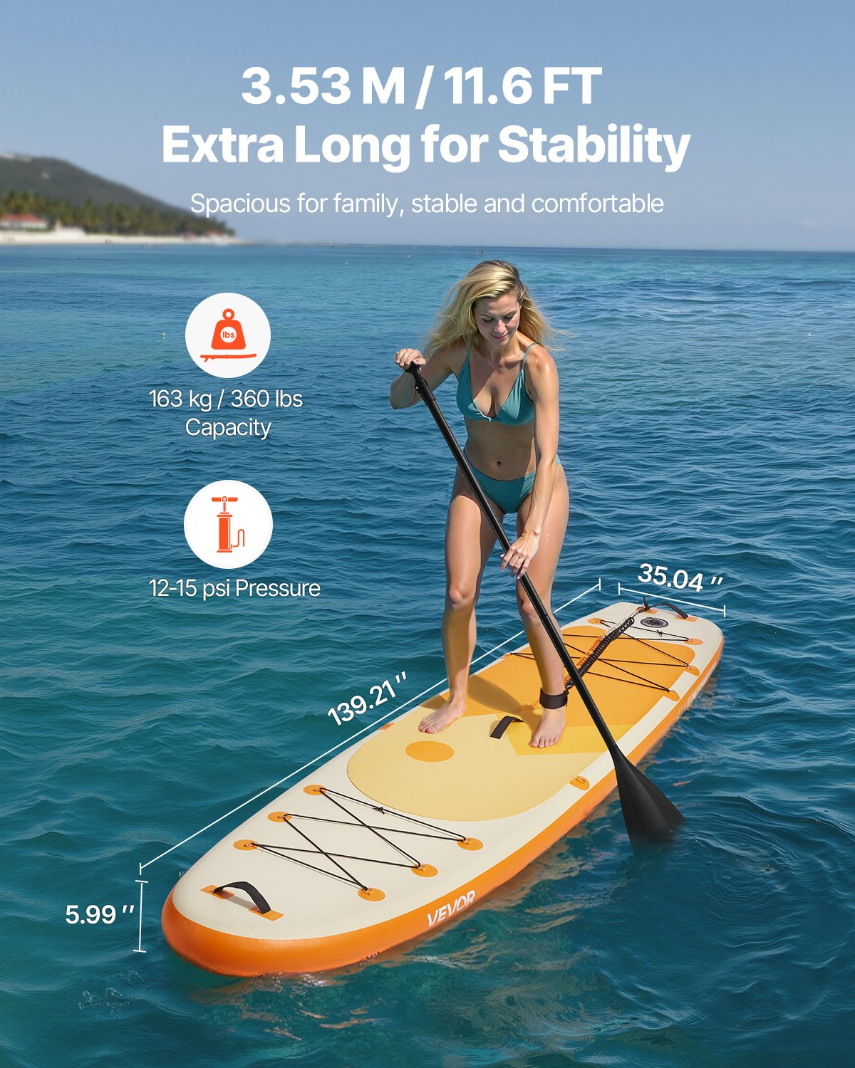 Tabla de paddle surf hinchable | VEVOR